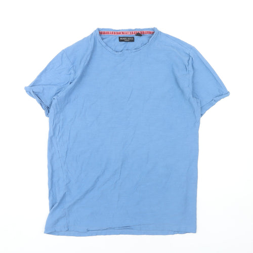 Brave Soul Blue Unisex T-Shirt M, Cotton, Crew Neck