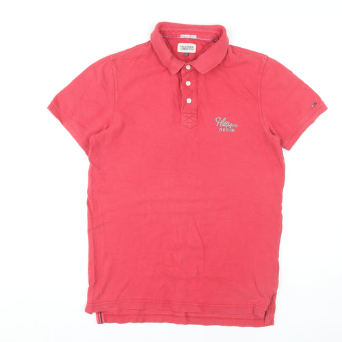 Hilfiger Denim Men's Red Polo Shirt - Size L