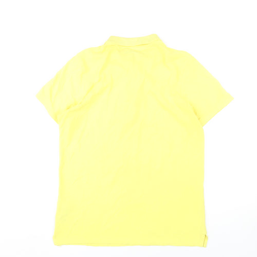 Jack & Jones Men's Yellow Short Sleeve Polo - M
