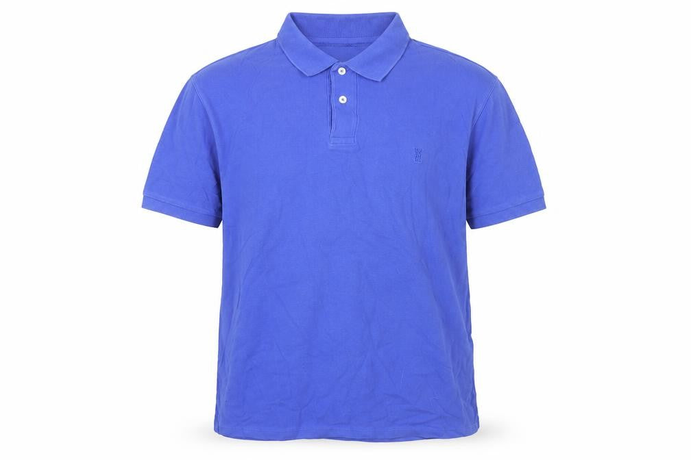 Front view of Marks & Spencer Men's Blue Polo Shirt Medium