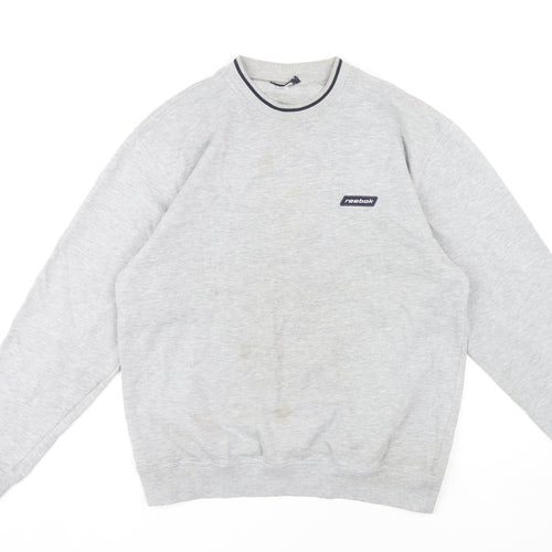 Reebok Men's Grey M Pullover Sweatshirt Logo