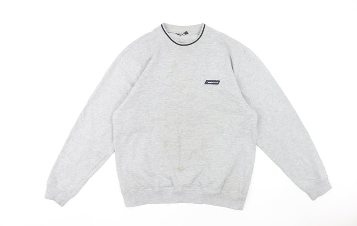 Reebok Men's Grey M Pullover Sweatshirt Logo