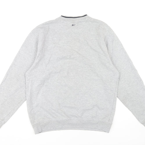 Reebok Men's Grey M Pullover Sweatshirt Logo