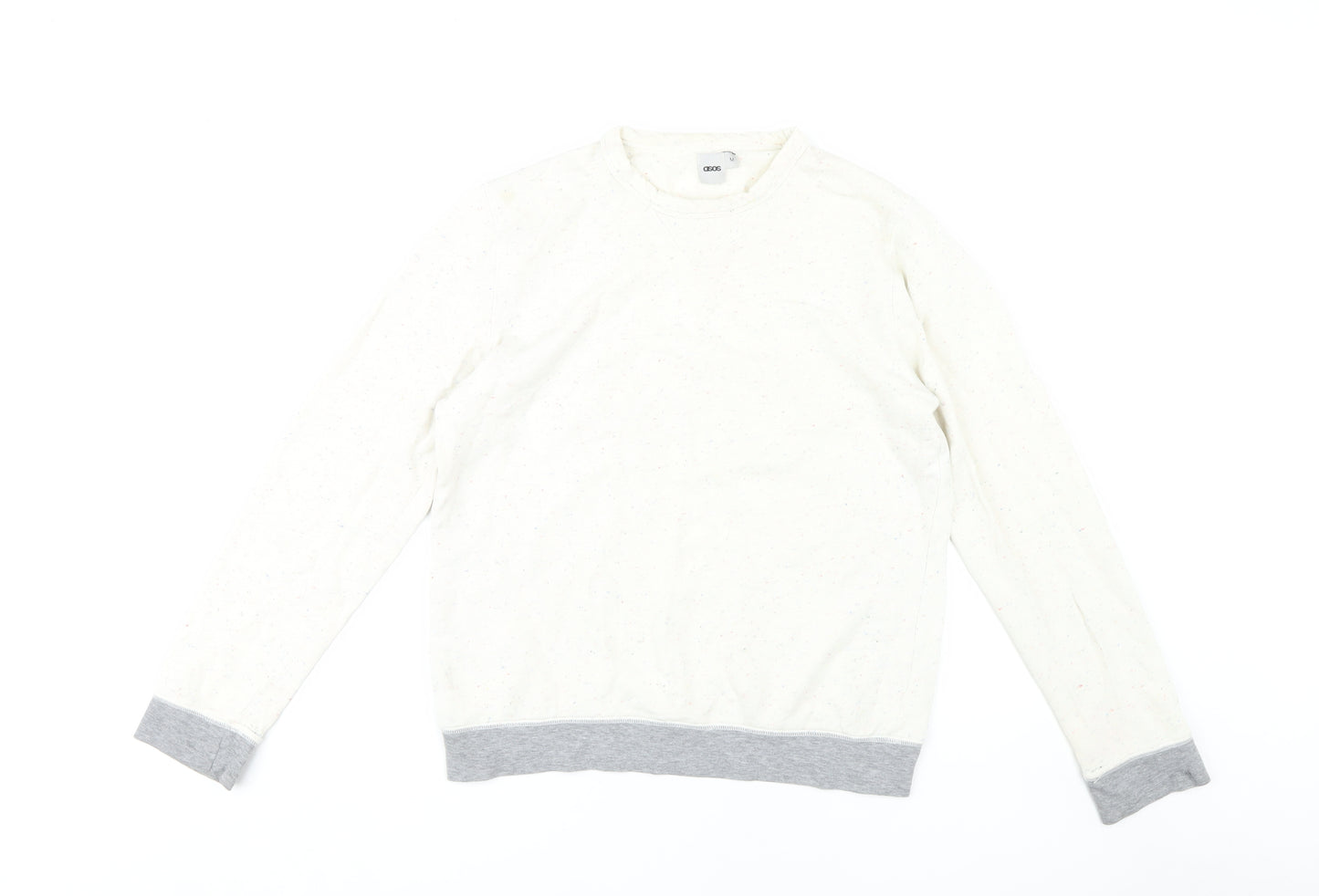 ASOS Men's White Medium Pullover Sweatshirt