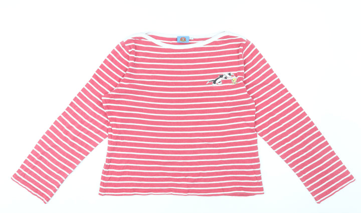 Looney Tunes Women’s Red Striped T-Shirt L