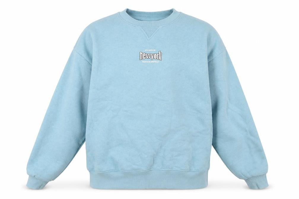 Pull&Bear Men's Blue Graphic Print Sweatshirt S