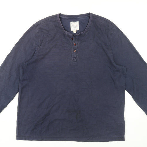 Fat Face Men's Blue 2XL Henley T-Shirt