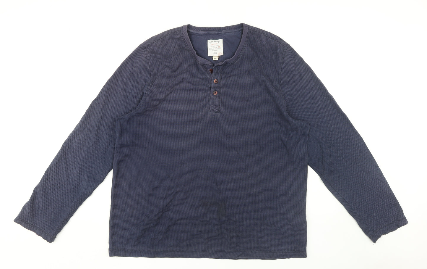 Fat Face Men's Blue 2XL Henley T-Shirt
