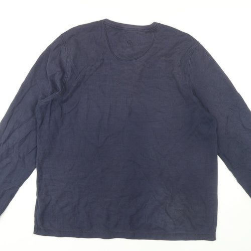 Fat Face Men's Blue 2XL Henley T-Shirt