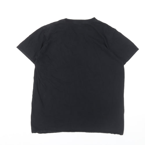 Elf Unisex Adults Black Christmas T-Shirt Size 14-16
