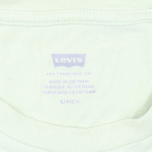 Levi's Women's Green Basic T-Shirt, Size S, Crew Neck