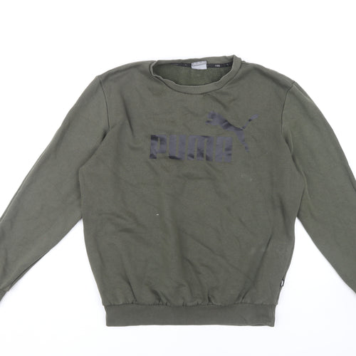 Puma Men's Green Pullover Sweatshirt M