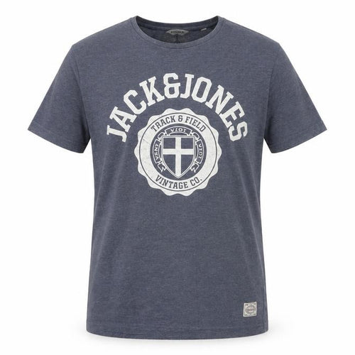 Jack & Jones Men's Blue Graphic Print T-Shirt L