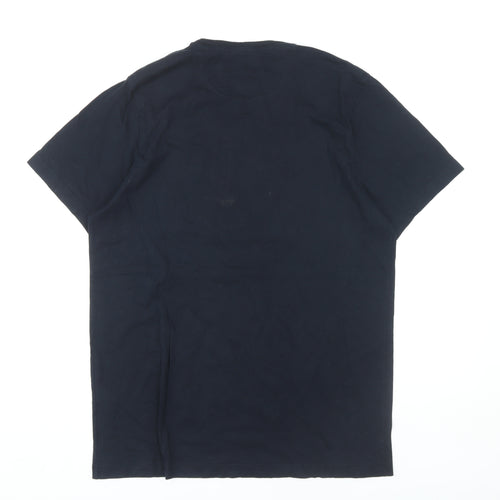 Henri Lloyd Men's Black Graphic T-Shirt, Size L, 100% Cotton