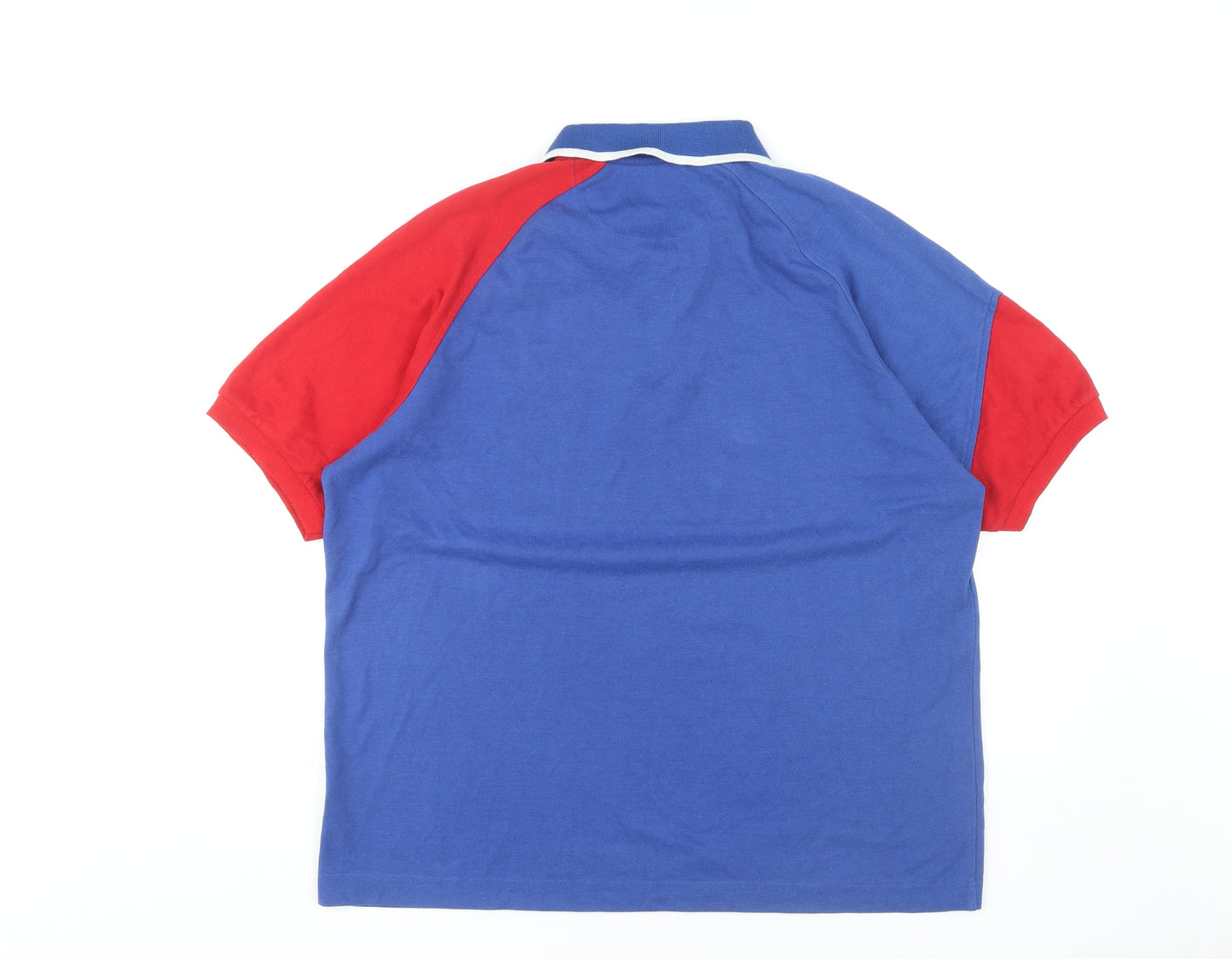 England Men's Blue Polo Shirt L