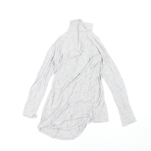 French Connection Women's Grey High Neck Blouse Size S