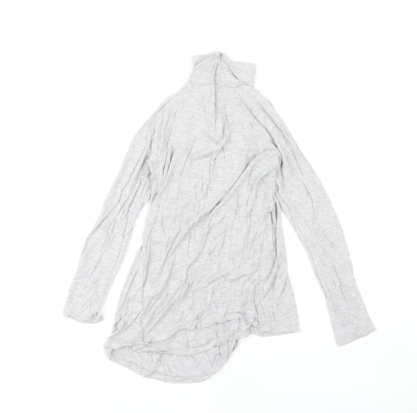 French Connection Women's Grey High Neck Blouse Size S