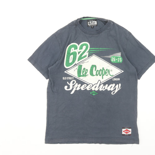 Lee Cooper Men's Blue Graphic T-Shirt, Size S