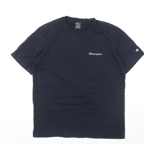 Champion Men's Black Crew Neck T-Shirt L