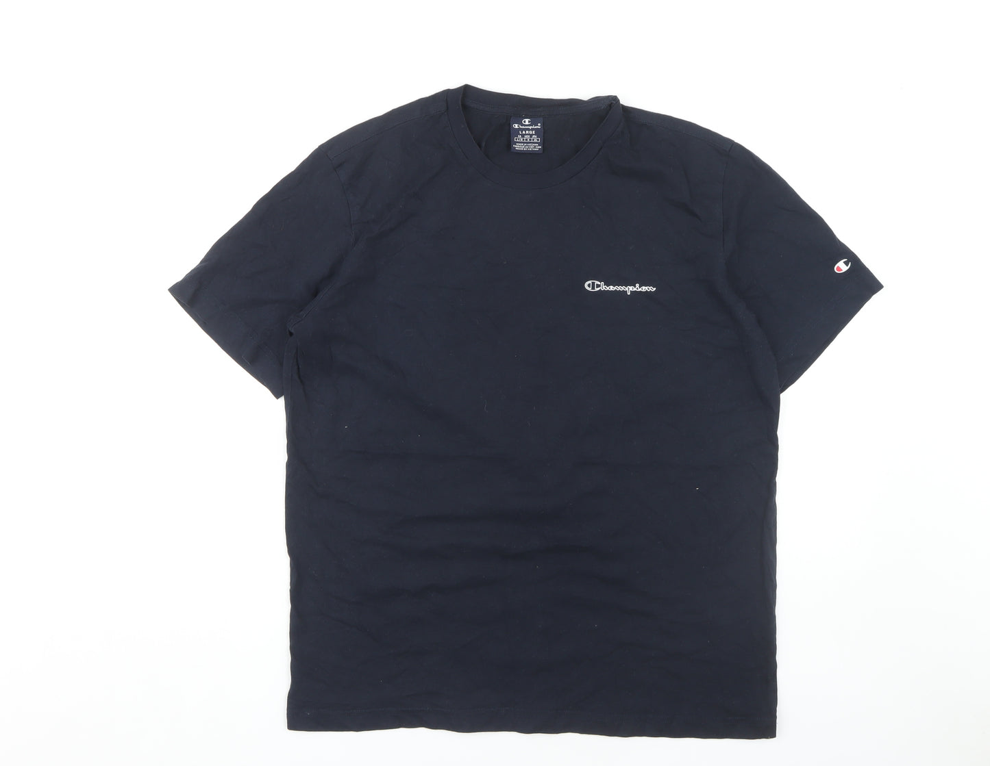 Champion Men's Black Crew Neck T-Shirt L