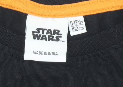 Star Wars Boys Black T-Shirt, 11-12 Years, Graphic Print