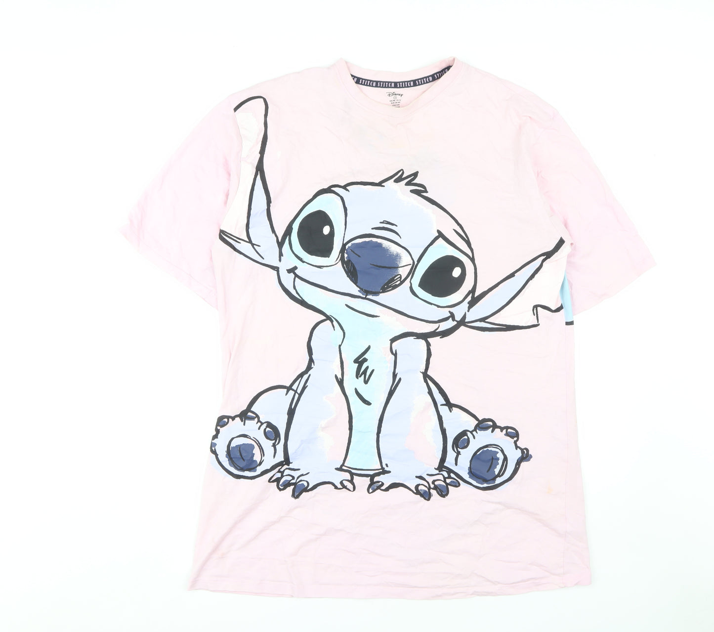 Disney Women's Pink Stitch Graphic Nightshirt, Size 10-12