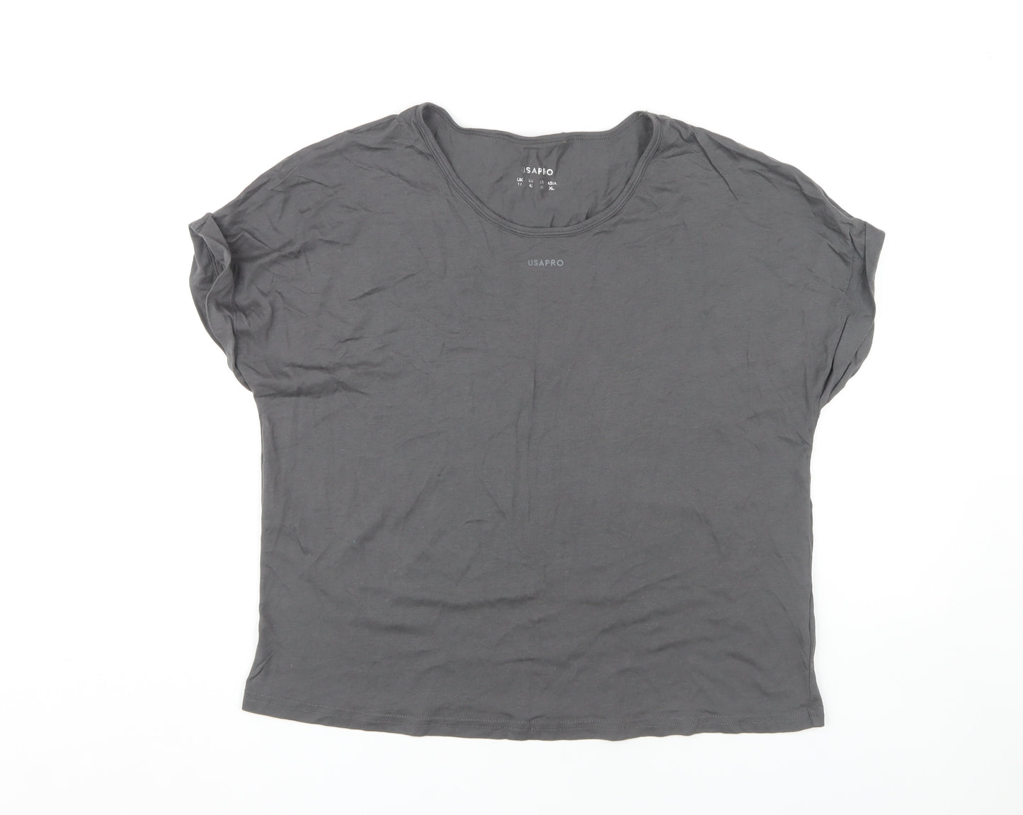 USAPRO Women's Grey T-Shirt Size 14 Round Neck