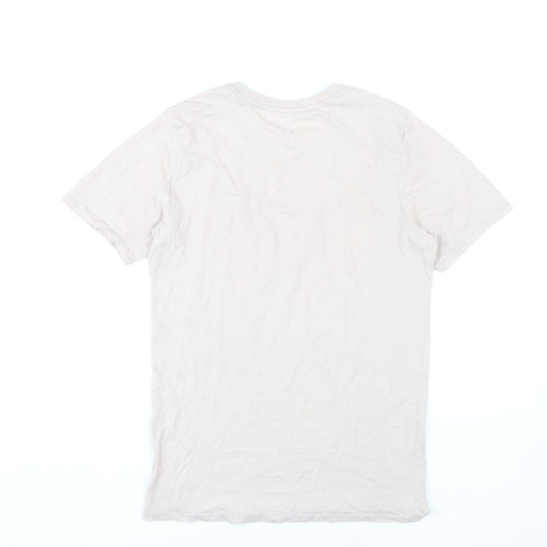 Nike Beige Unisex Tee, Size S - Casual Crew Neck