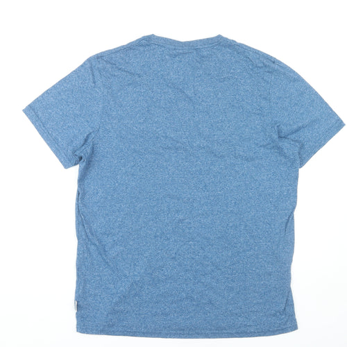 TOG24 Men's Blue Crew Neck Logo T-Shirt Size L