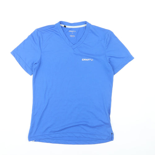 Craft Men's Blue XS Basic V-Neck T-Shirt Activewear