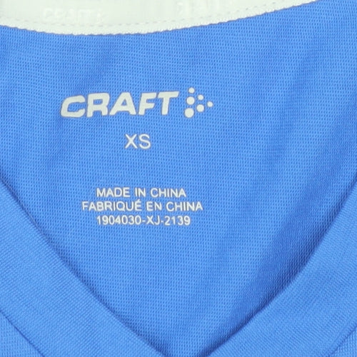Craft Men's Blue XS Basic V-Neck T-Shirt Activewear