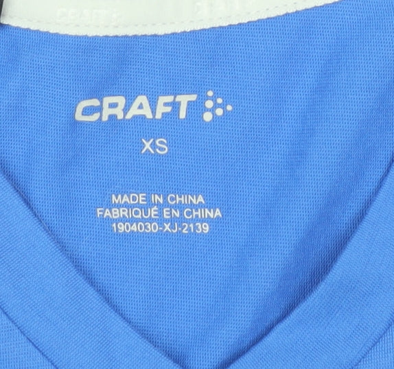 Craft Men's Blue XS Basic V-Neck T-Shirt Activewear
