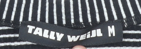 Tally Weijl Women's Black Striped Wrap Blouse M
