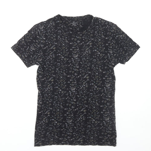 AllSaints Women's Black Floral XS Casual T-Shirt