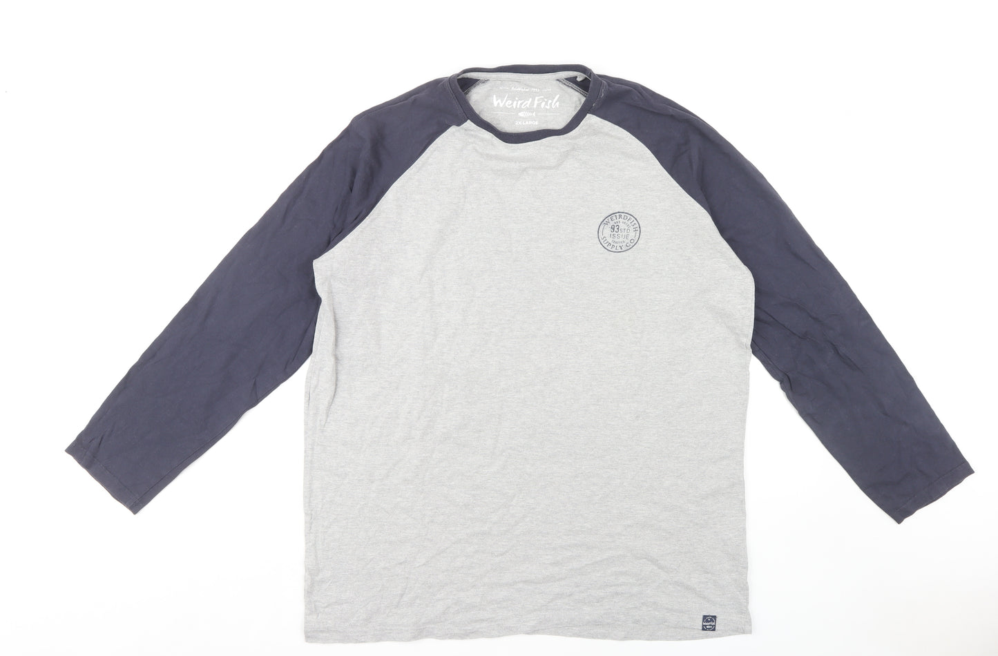 Weird Fish Men's Grey 2XL Long Sleeve T-Shirt