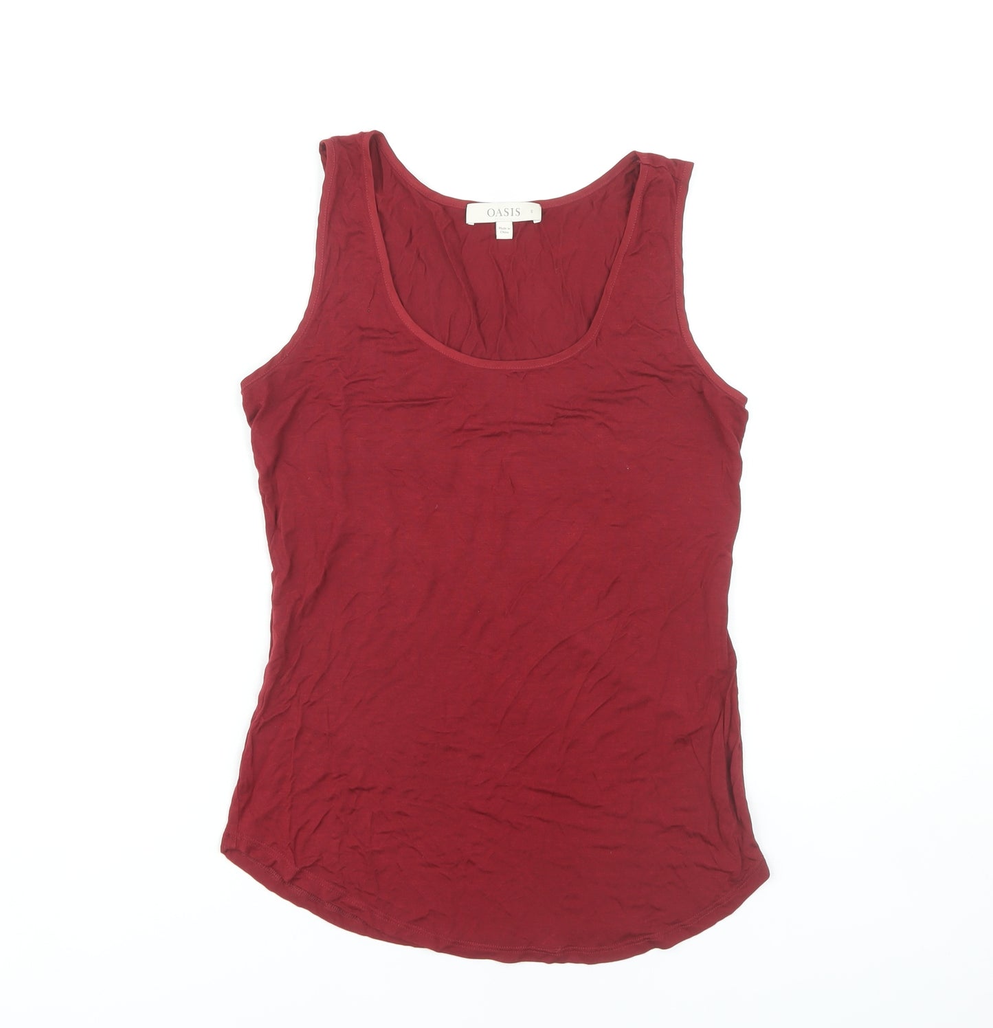 Oasis Women's Red Scoop Neck Tank Top, Size S