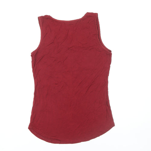 Oasis Women's Red Scoop Neck Tank Top, Size S
