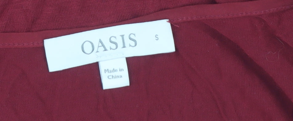 Oasis Women's Red Scoop Neck Tank Top, Size S
