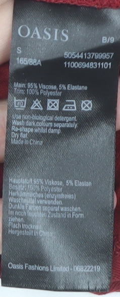 Oasis Women's Red Scoop Neck Tank Top, Size S