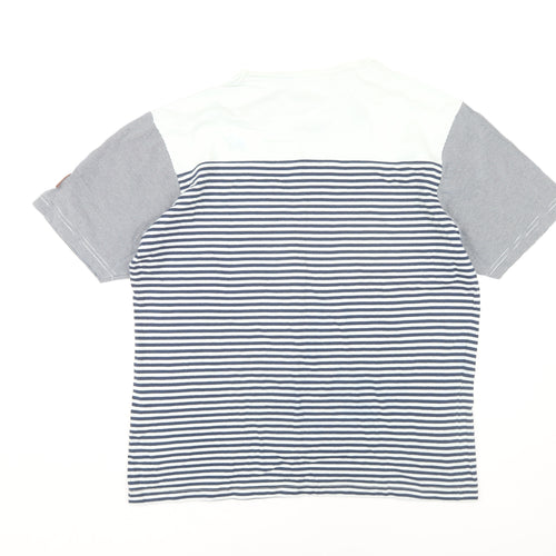 Smith & Jones Men's Multicoloured 2XL Striped T-Shirt