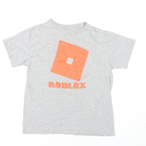 Roblox Boys Grey Graphic Print T-Shirt - Size S