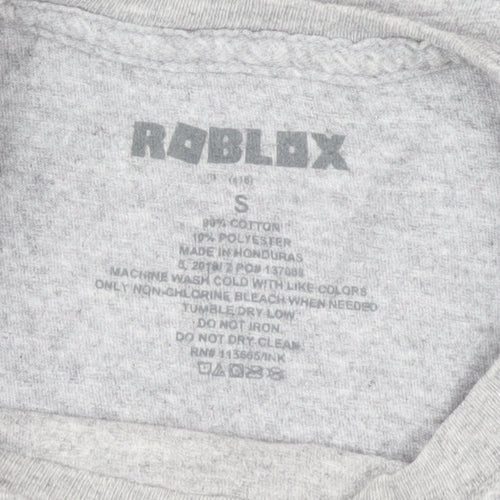 Roblox Boys Grey Graphic Print T-Shirt - Size S
