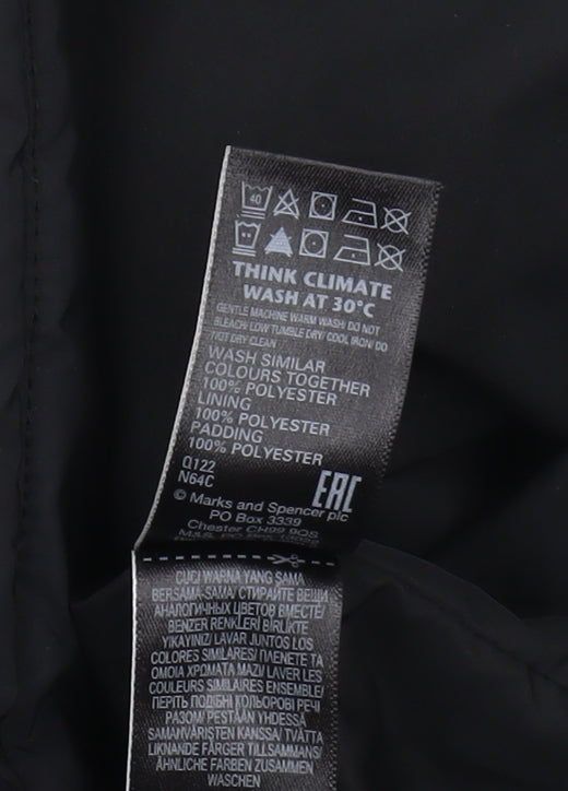 Marks and Spencer Women's Black Puffer Waistcoat Size 14