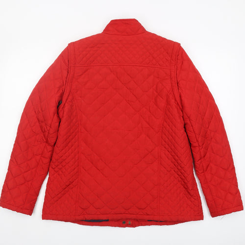 Dash Women's Red Quilted Mid-Length Jacket Size 14