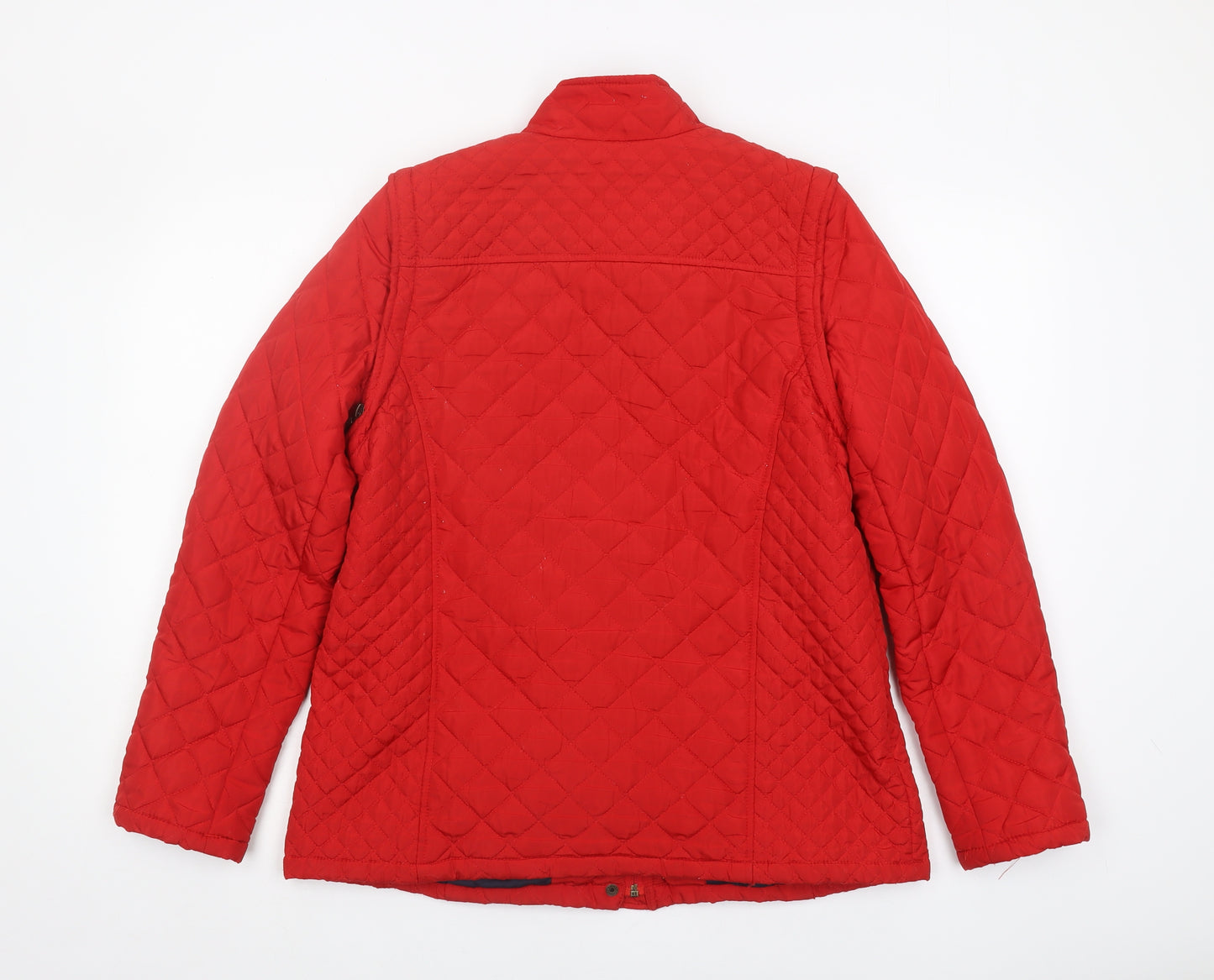 Dash Women's Red Quilted Mid-Length Jacket Size 14