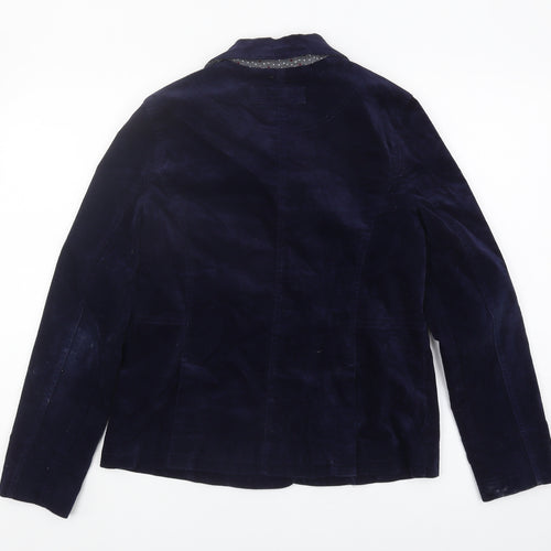 White Stuff Women's Blue Velvet Blazer Size 8