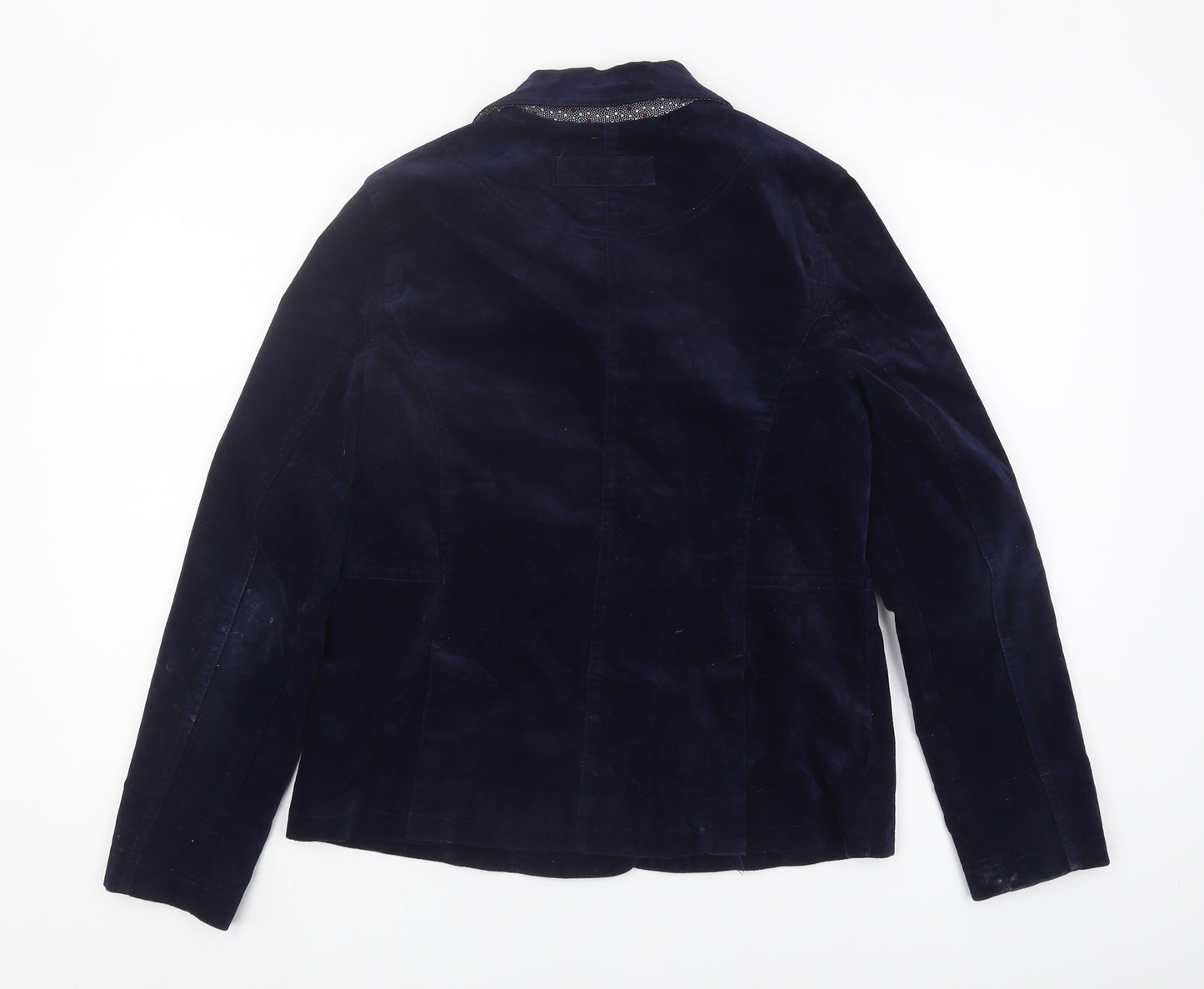 White Stuff Women's Blue Velvet Blazer Size 8