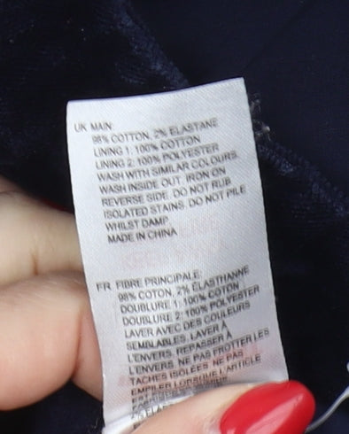 White Stuff Women's Blue Velvet Blazer Size 8