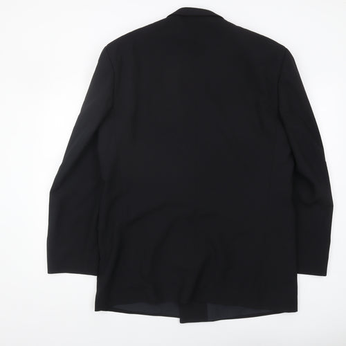 Tom English Men's Black Double-Breasted Blazer 42L