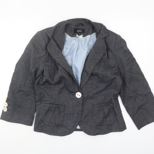 Marks and Spencer Women's Grey Blazer Size 12 Regular